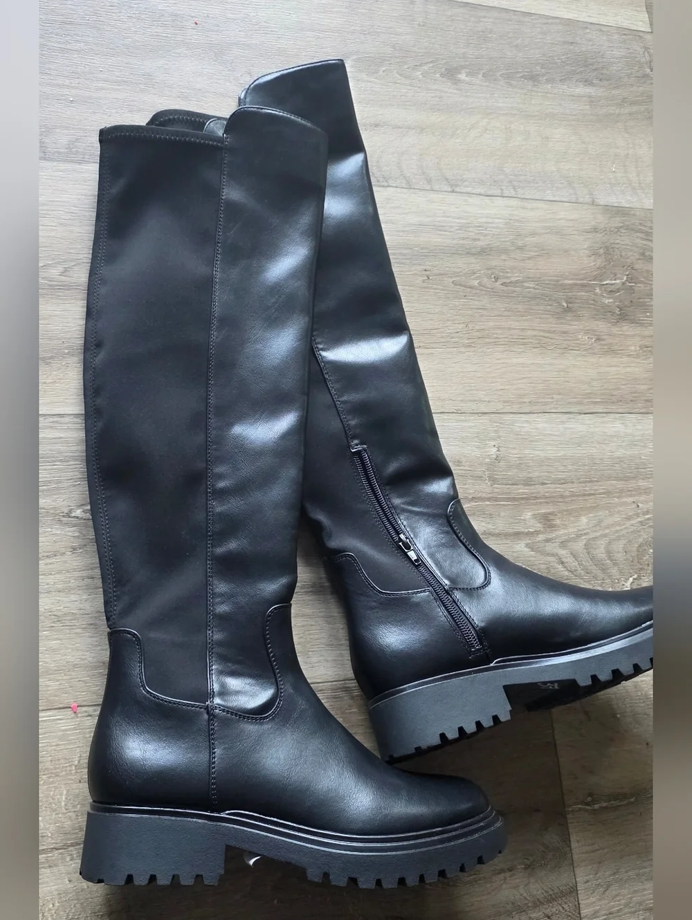 Unisa Black Over-the-Knee Platform Boots